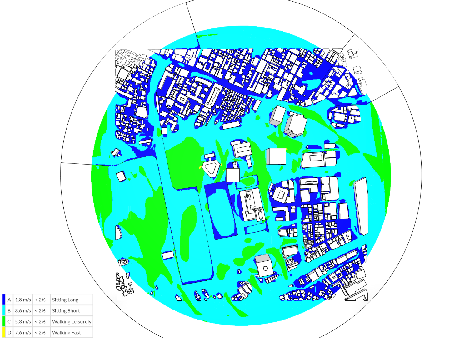 Pedestrian Wind Comfort AIJ Case F Benchmark - N passes image