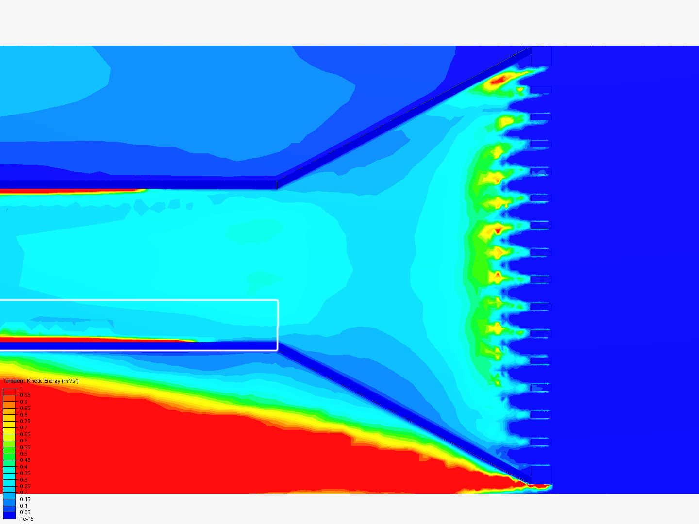 Flow straightener cross section image