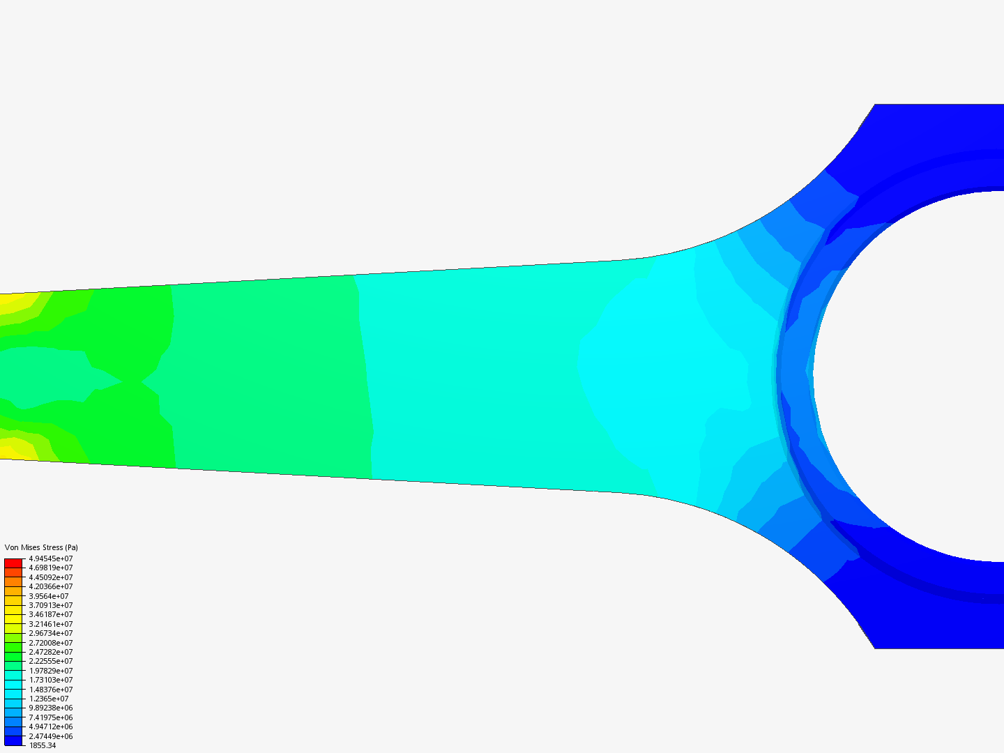 Connecting rod stress analysis image