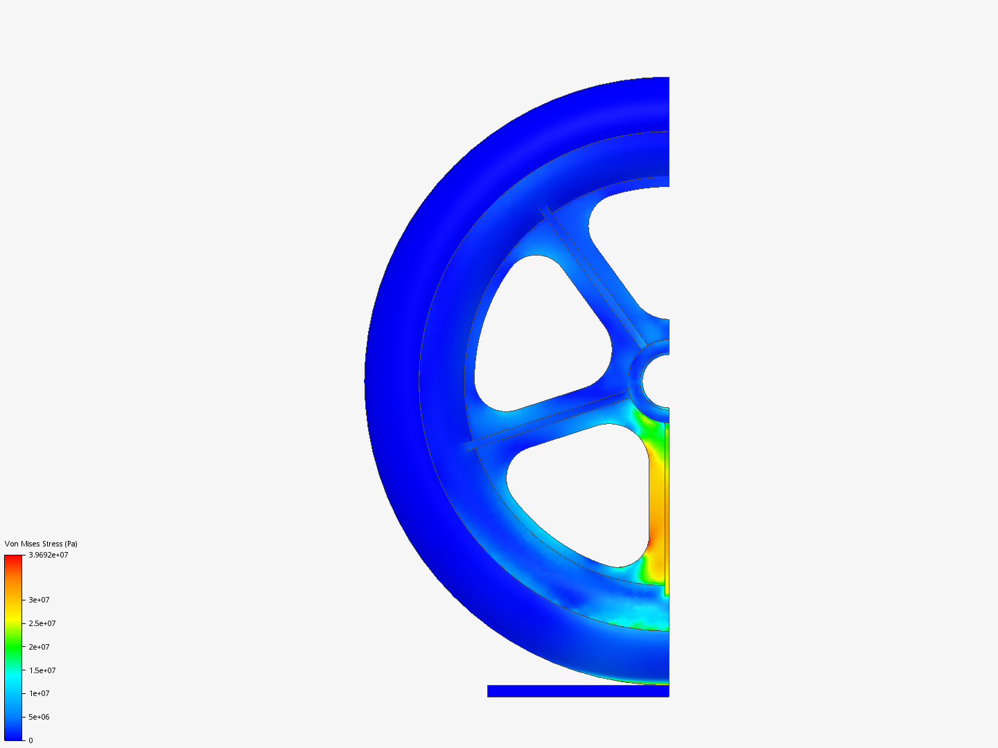 Tutorial: Nonlinear Analysis of a Wheel image