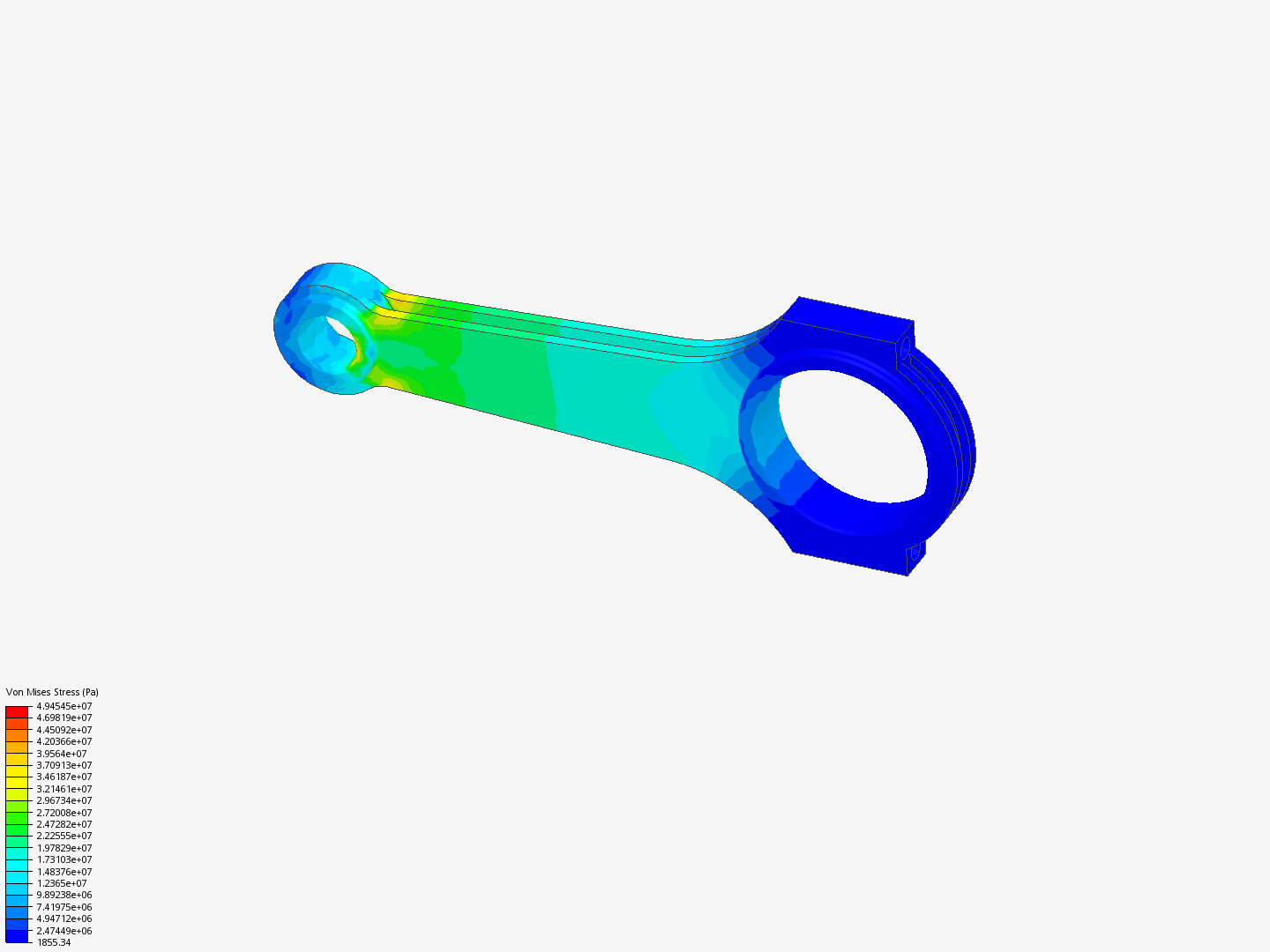 Connecting rod stress analysis image