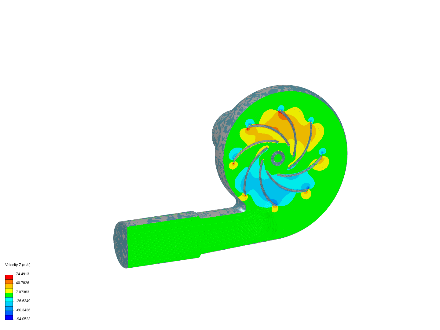 Fluid Flow Simulation Through a Centrifugal Pump image