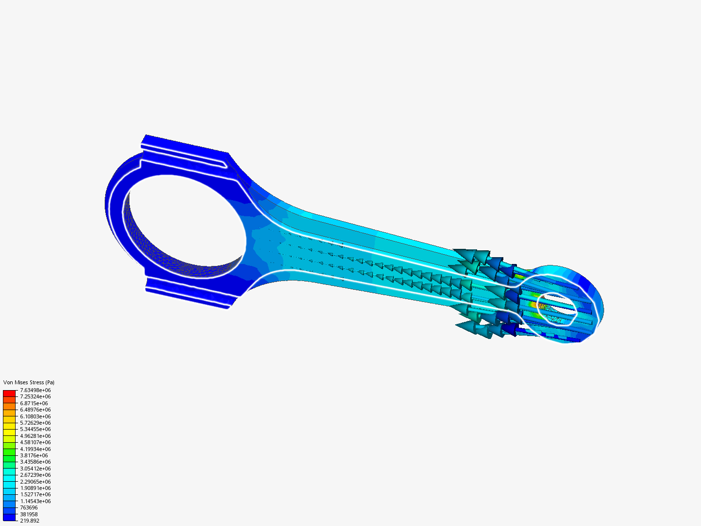 Stress analysis of a connecting rod image