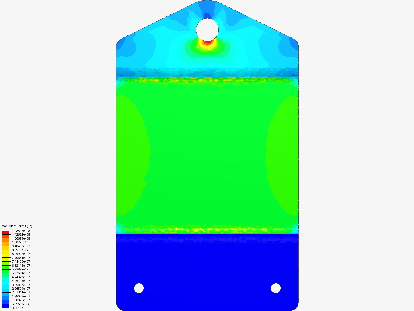 Linear static analysis of door lifting jig image