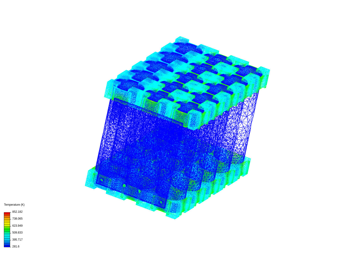 heat simulation of lithium ion battery image