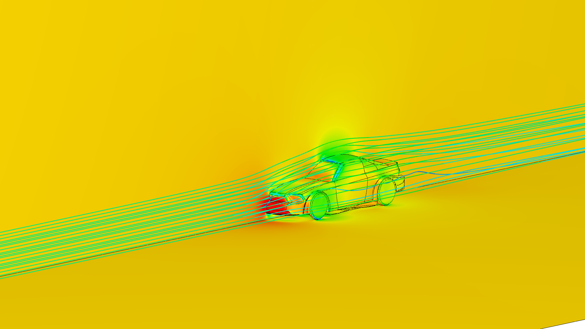 Incompressible CFD simulation over a vehicle image