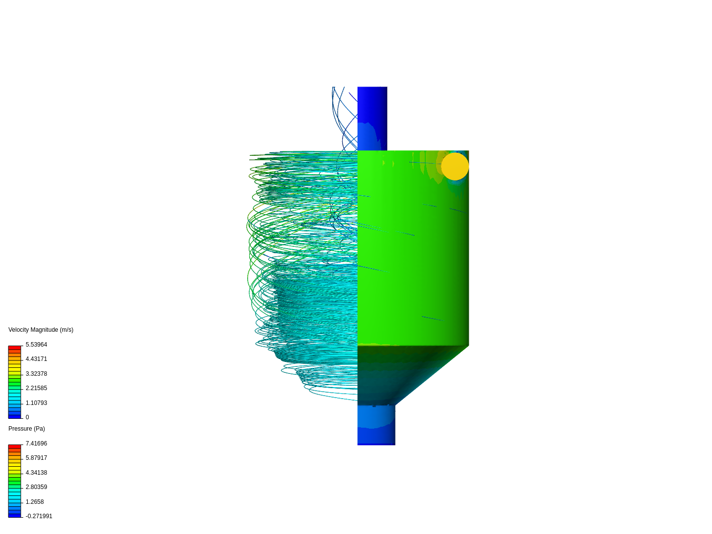 TURBULENT FLOW THROUGH CYCLONE image