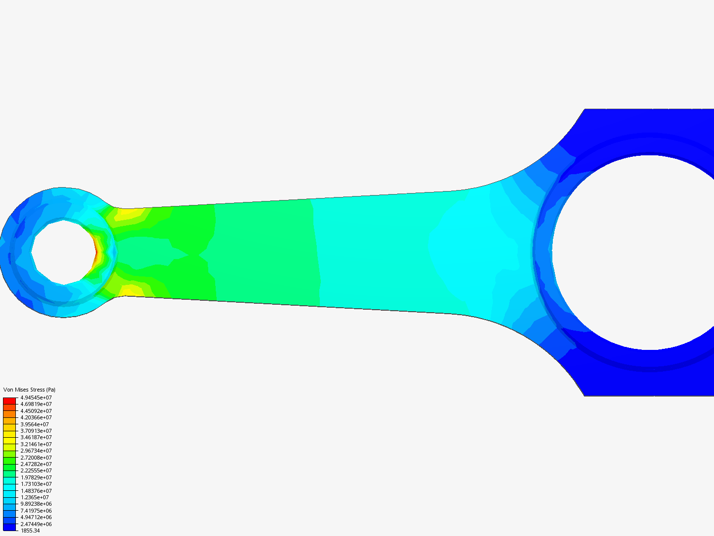 Connecting rod stress analysis image