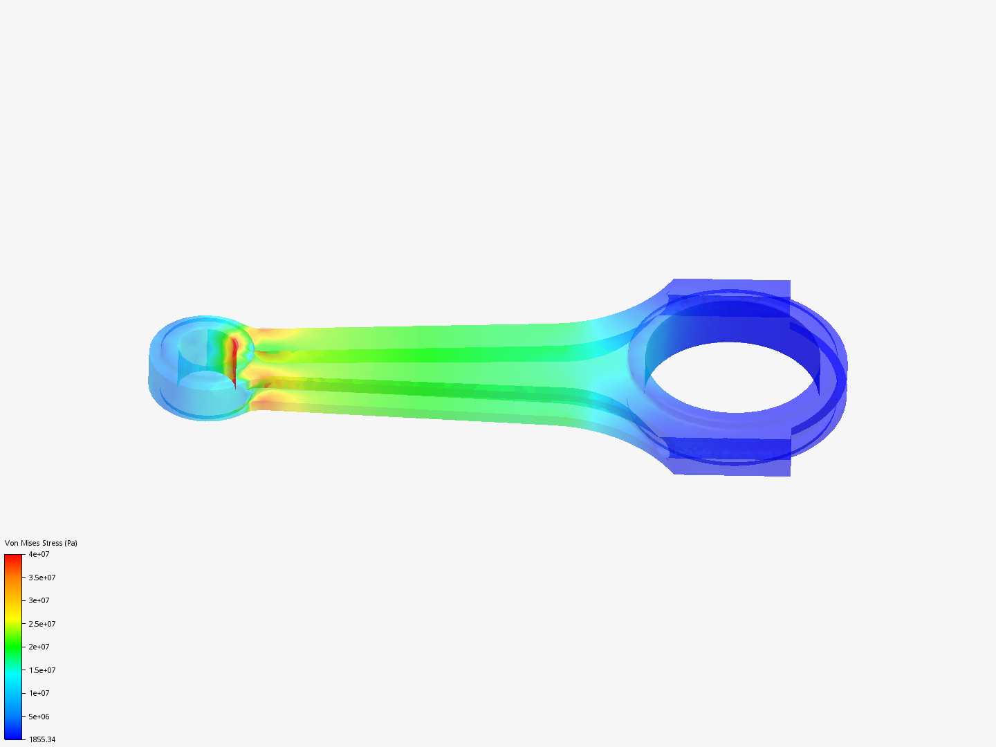 Connecting rod stress analysis image