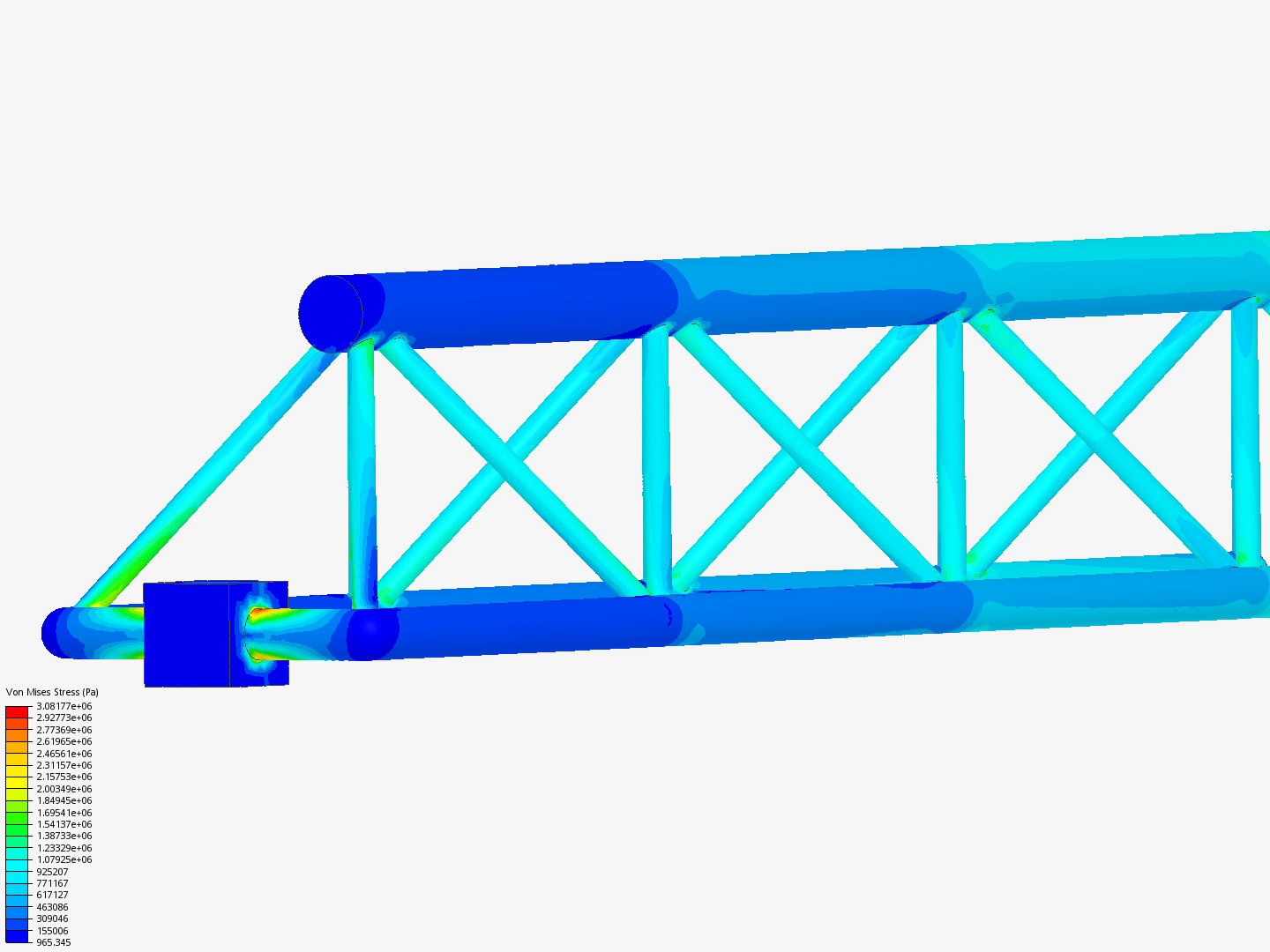 Linear static analysis of a crane image