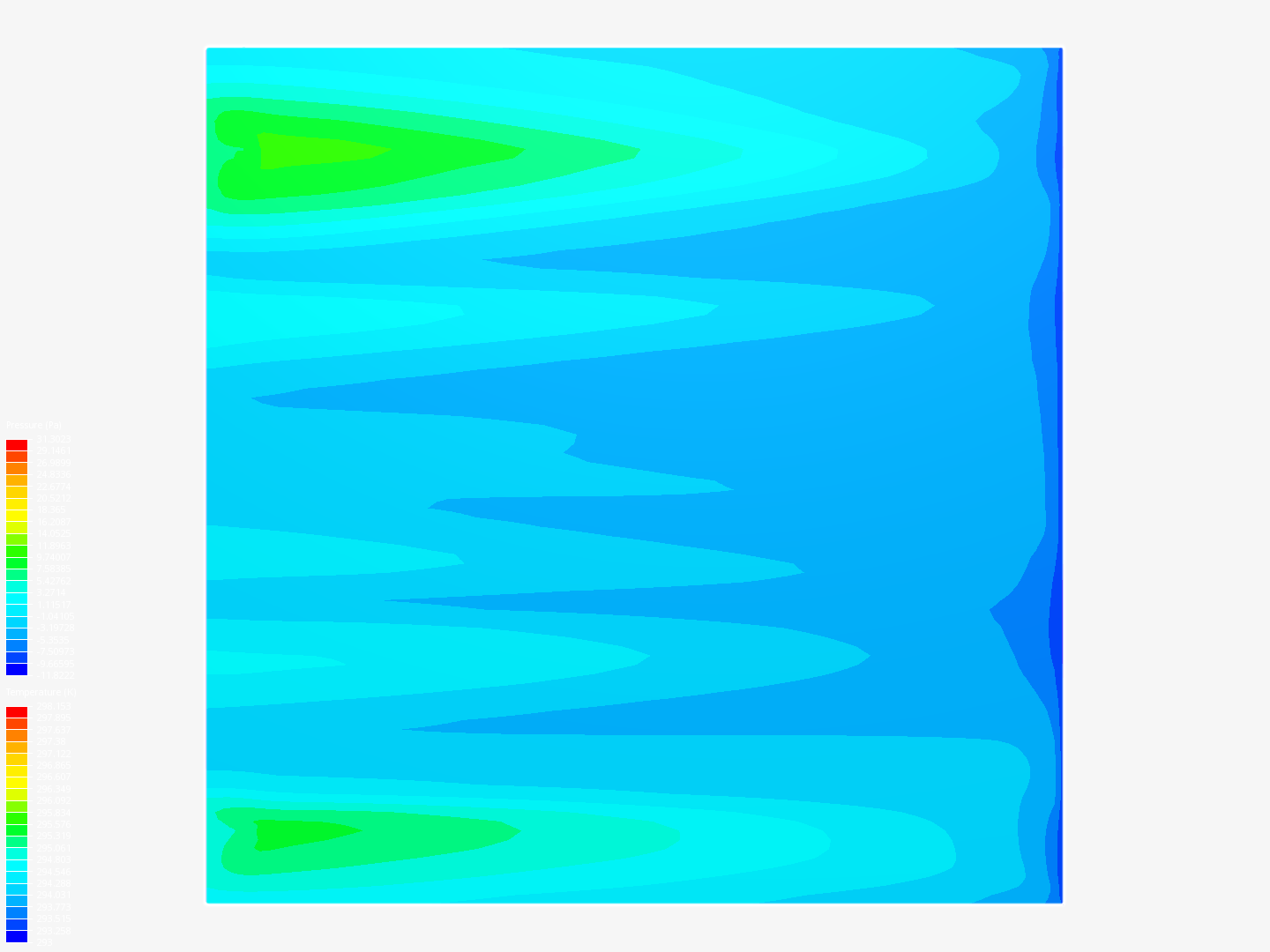 Thermal analysis Copper bus bar 55mm with fins - Copy image