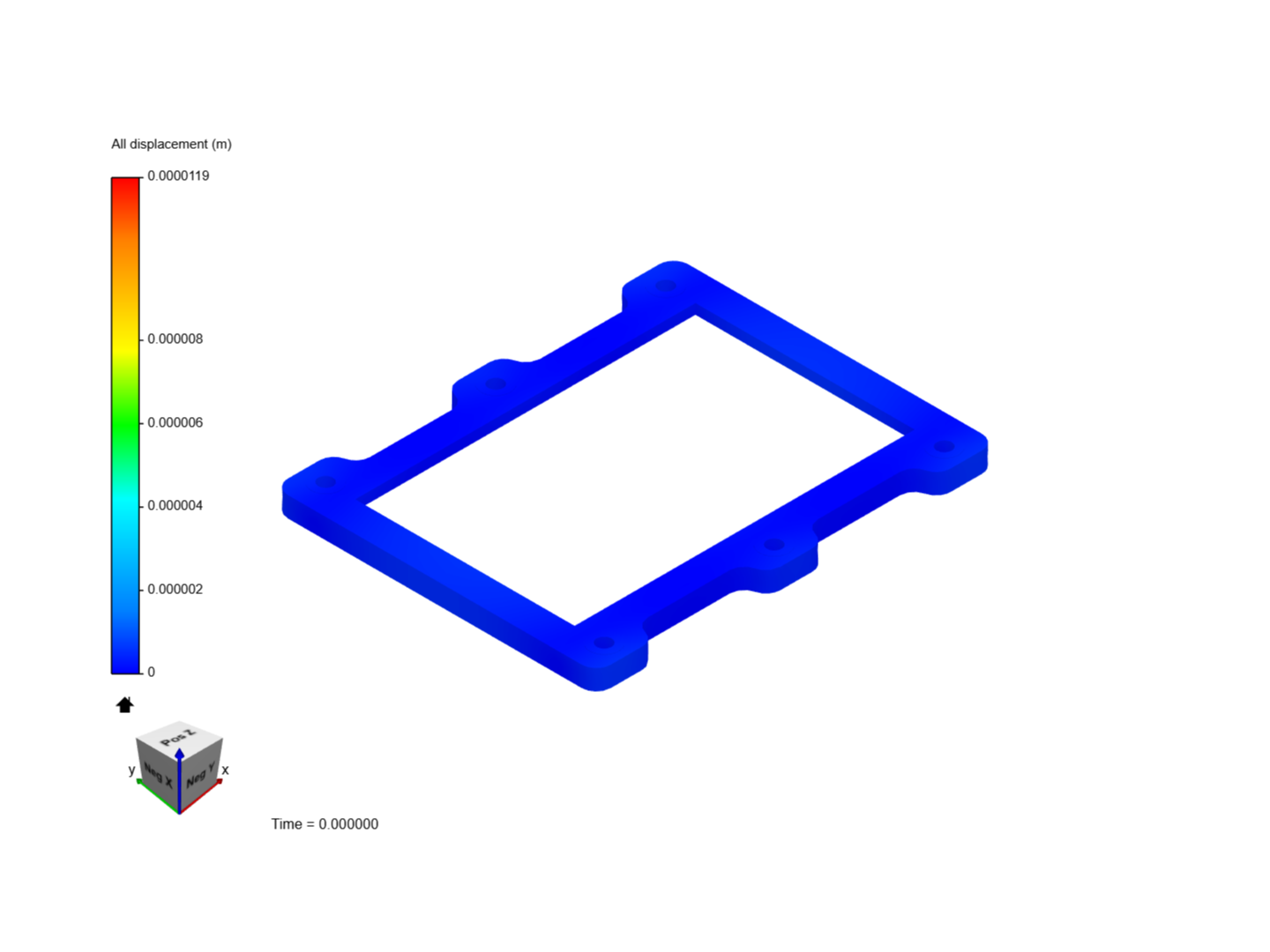 Aluminum Lid - FEA image