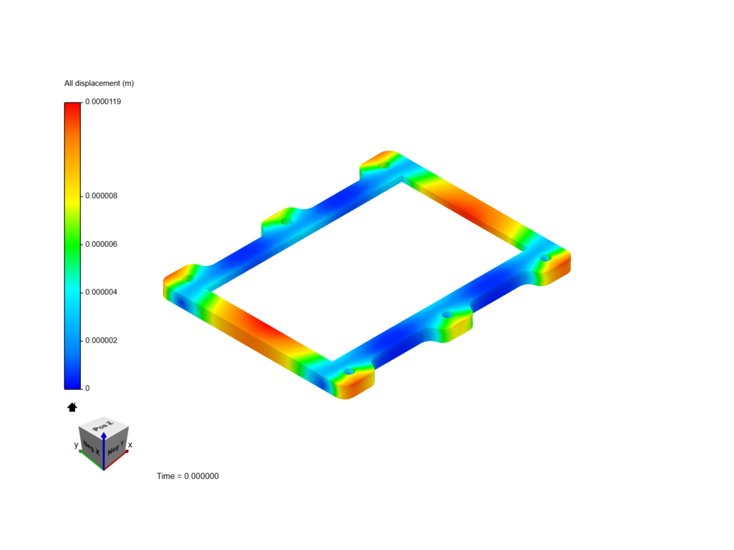 Unreinforced Lid - FEA image