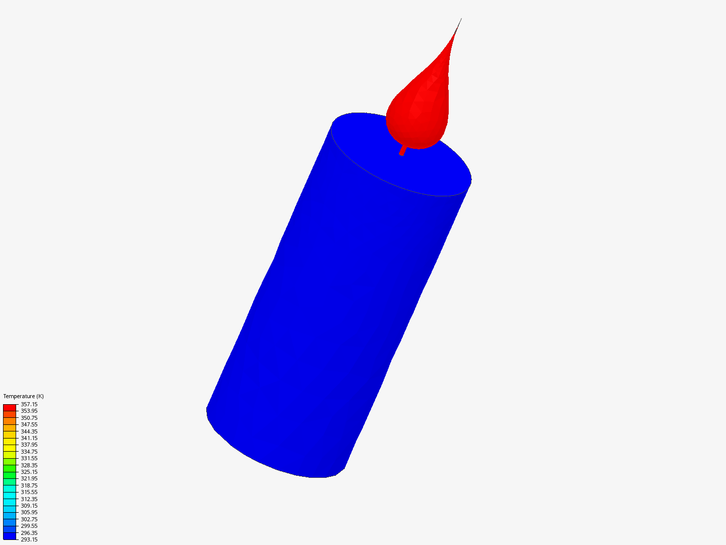 Candle flame simulation image