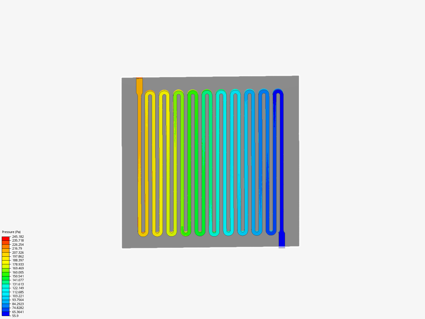 Microreactor fluid flow image