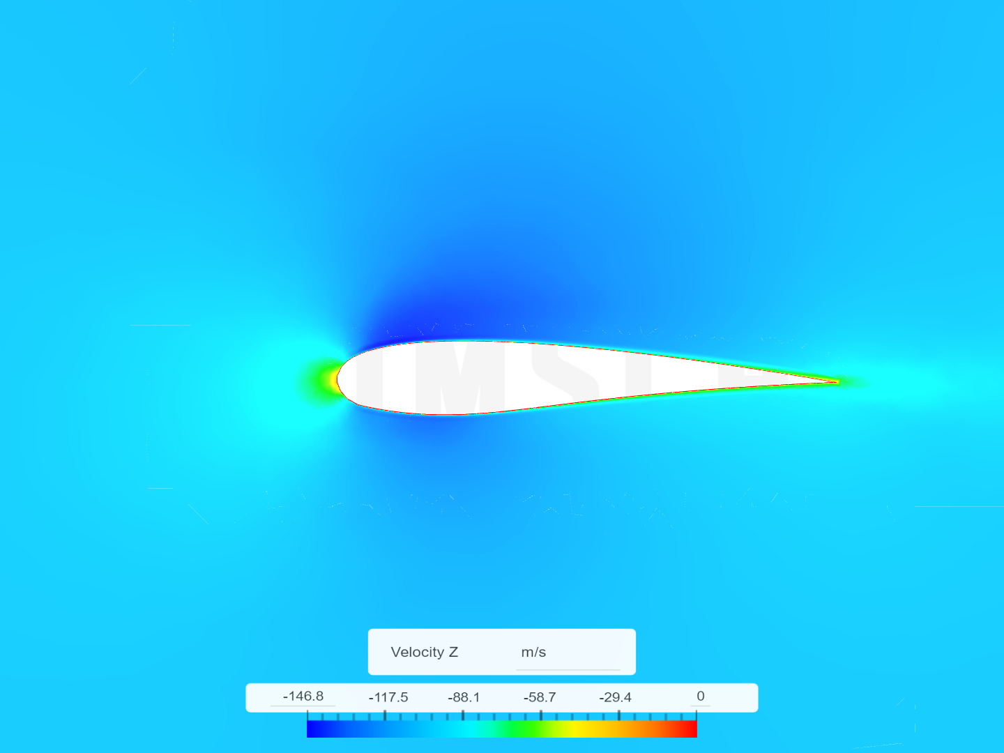 Wing flow simulation image