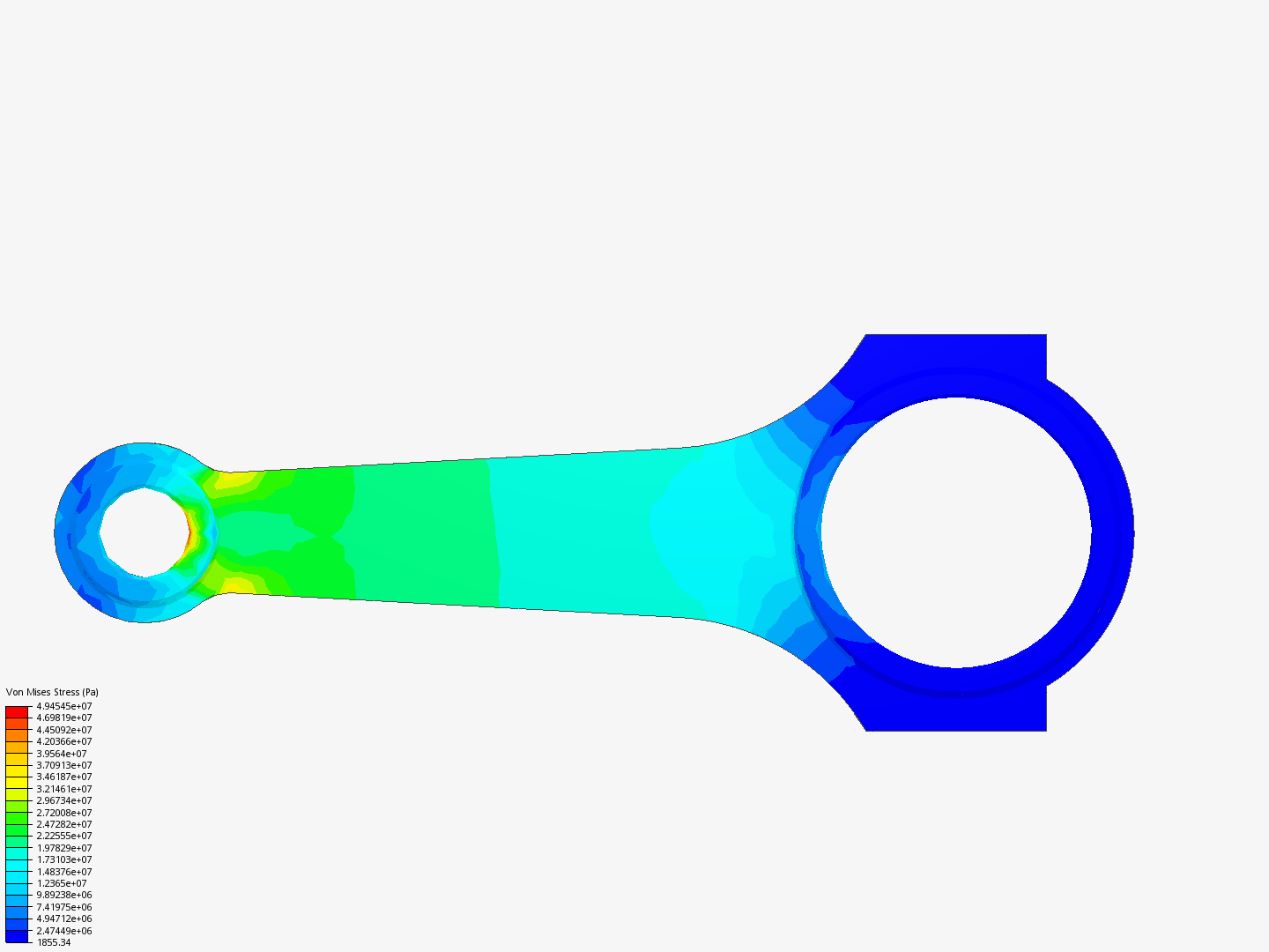 Connecting rod stress analysis image