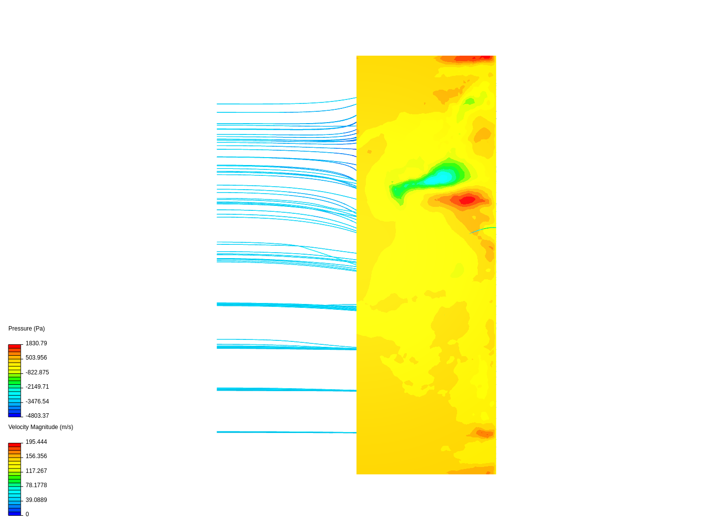Airflow over a wing image