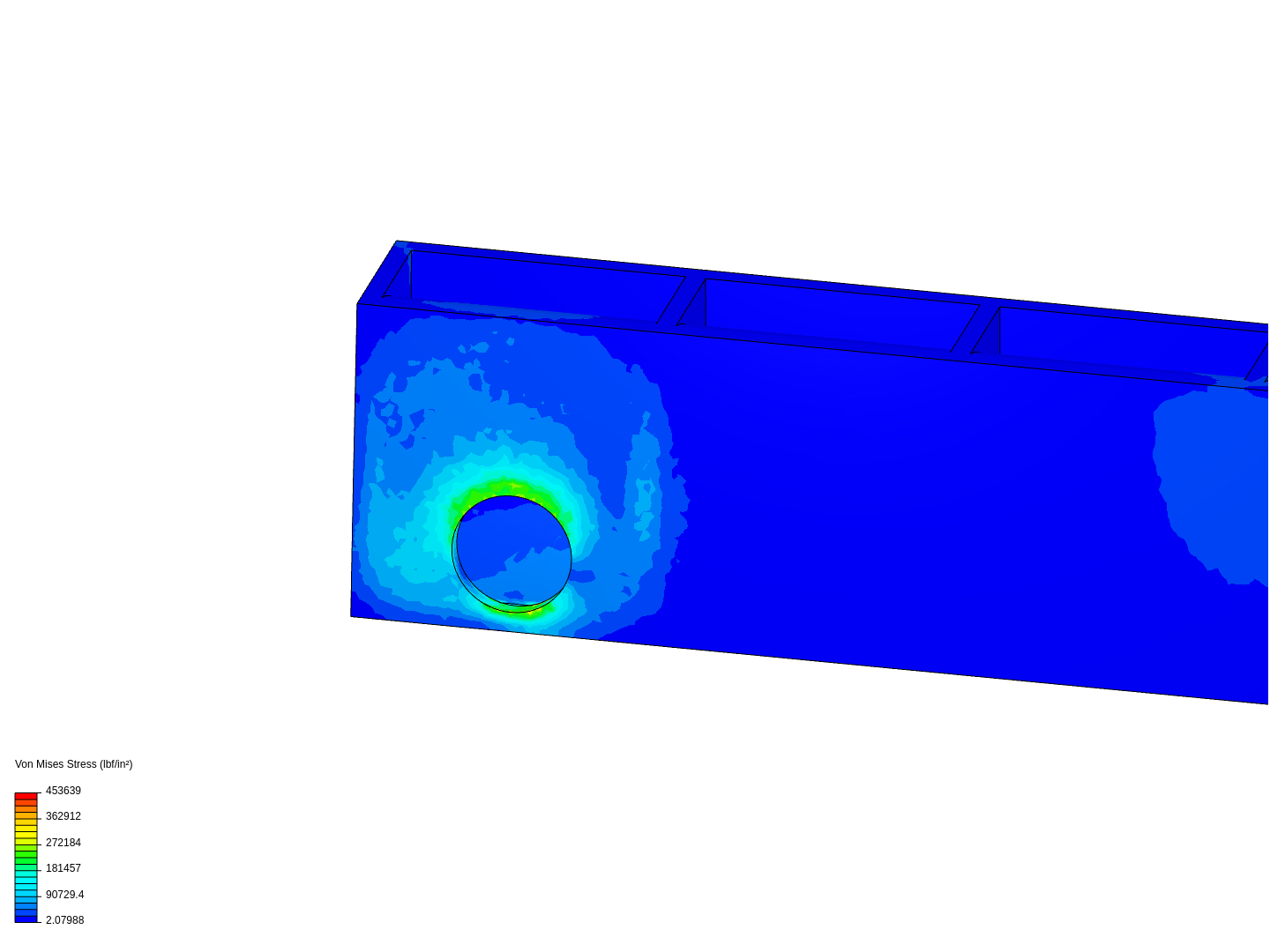 backplate 3 (reverse single arc) - FEA image