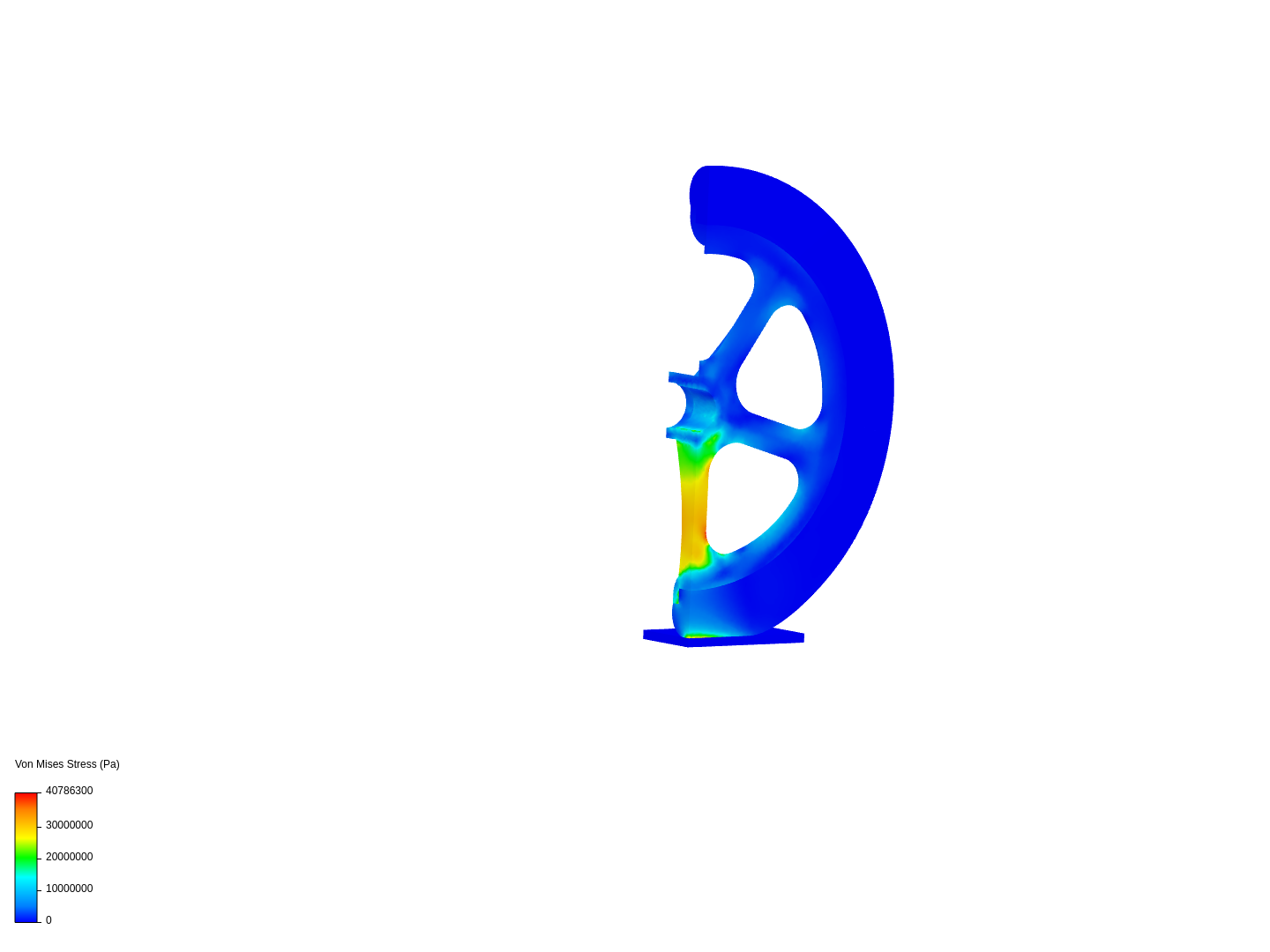 Tutorial: Nonlinear Analysis of a Wheel image