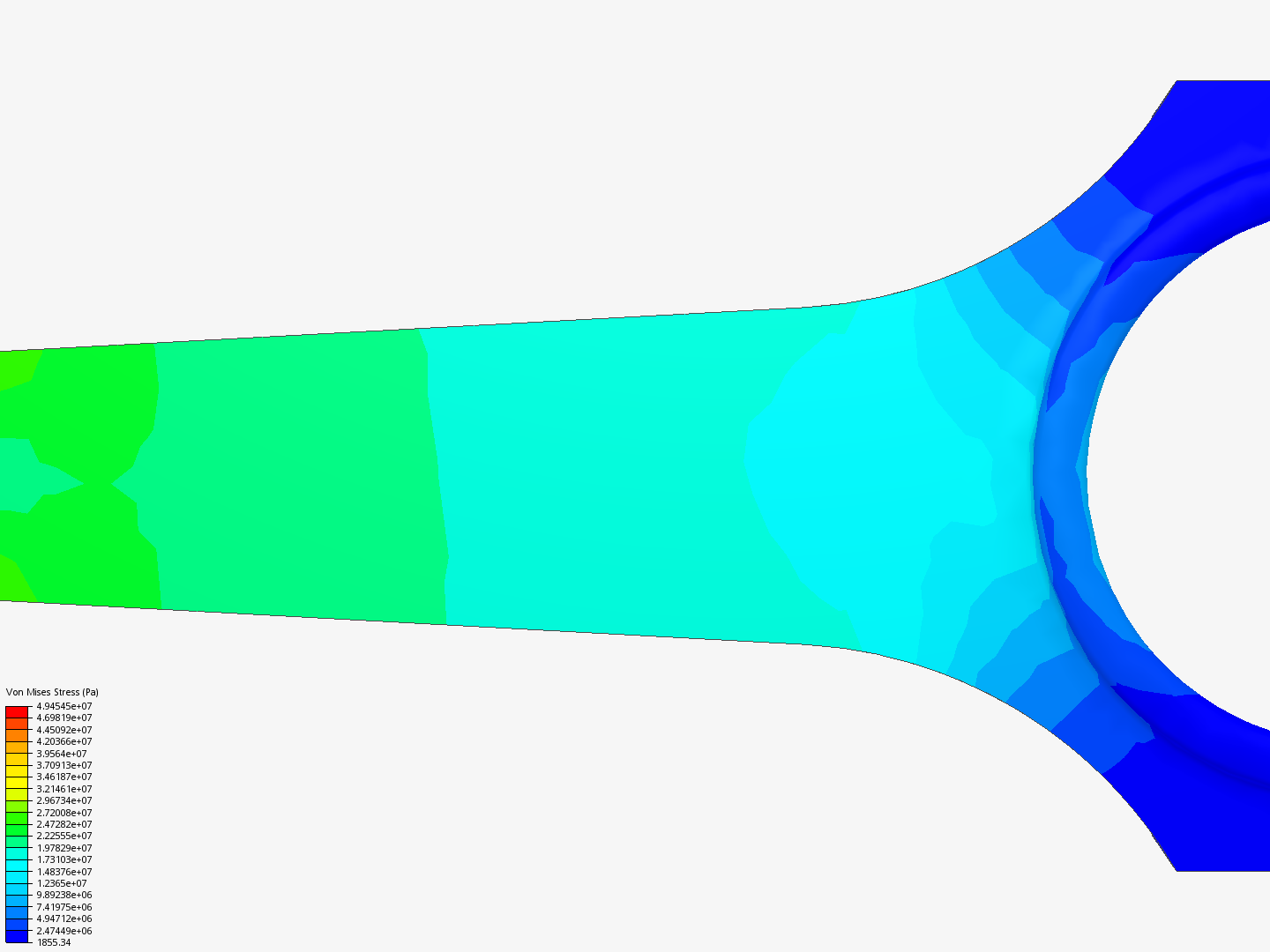 Connecting rod stress analysis image