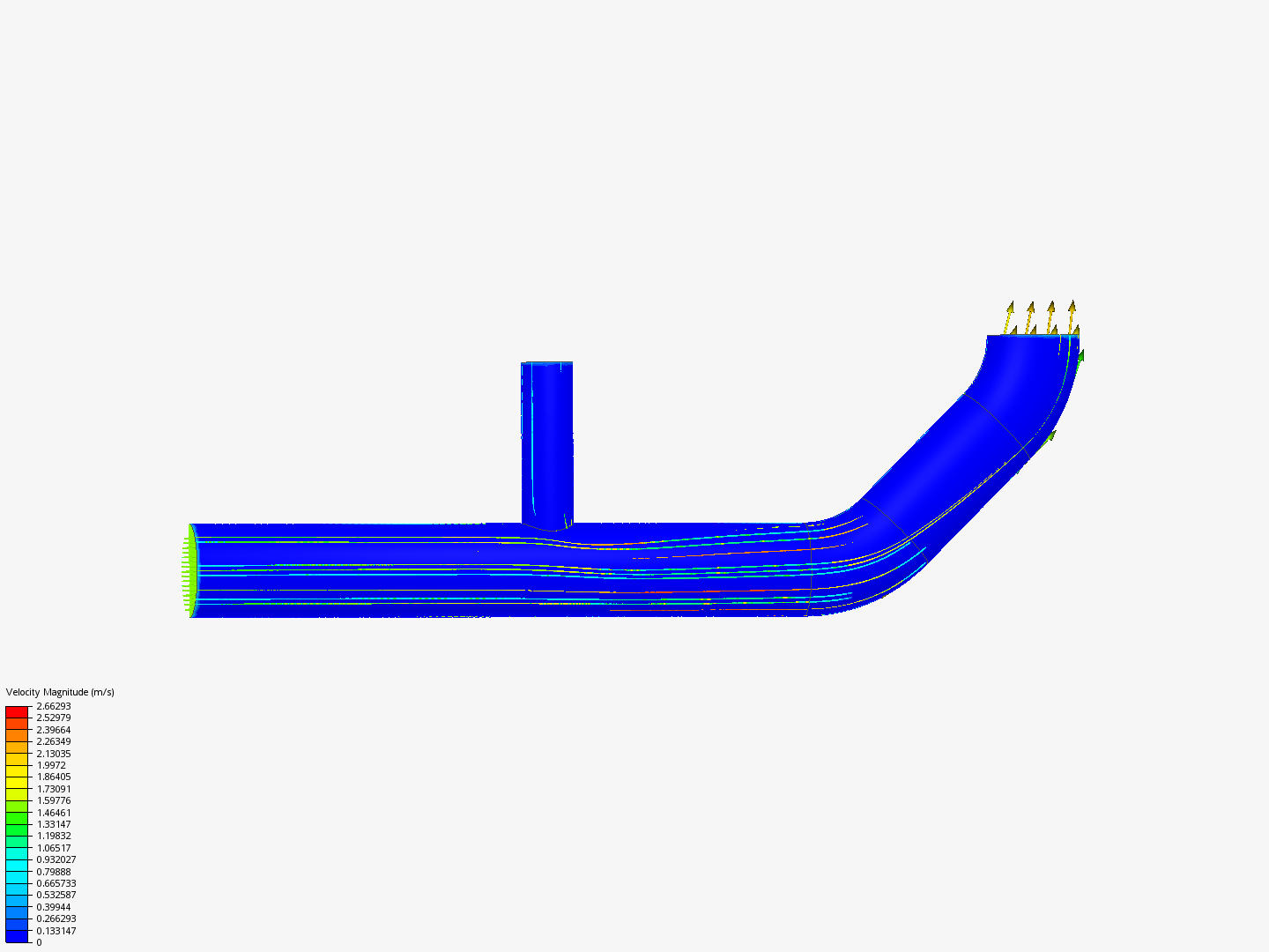 Pipe junction flow- CFD image