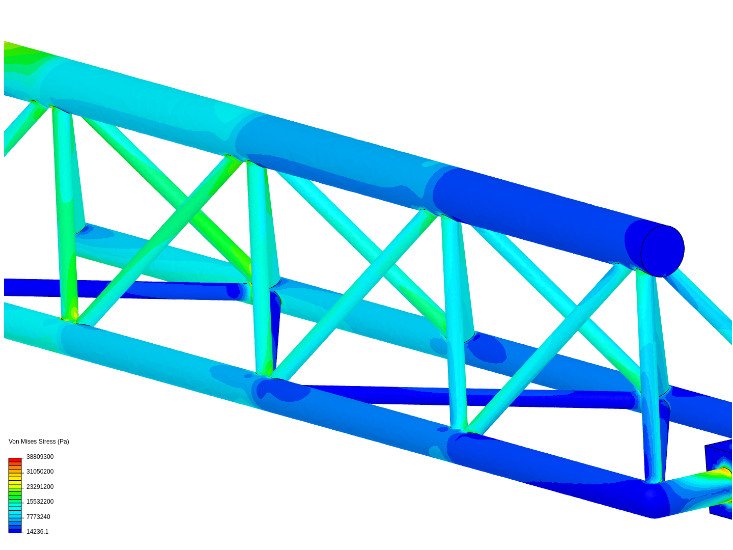 Tutorial - Linear static analysis of a crane image