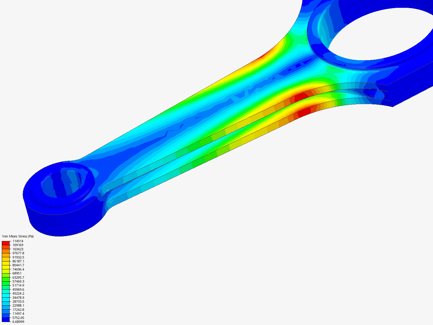 Connecting rod stress analysis image