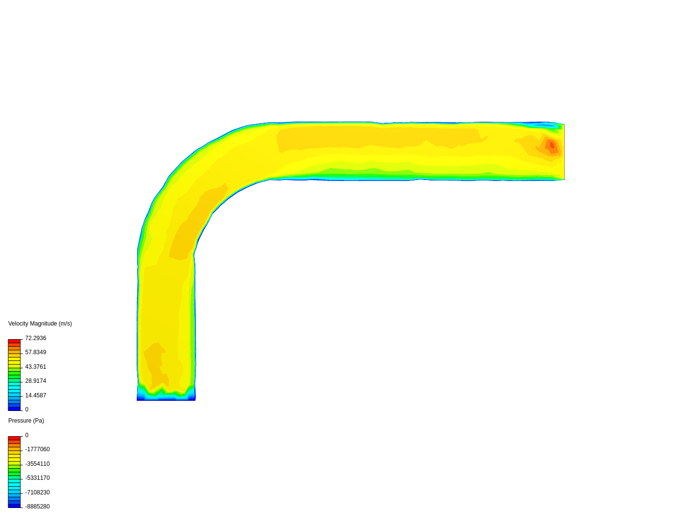 Open pipe with elbow joint (3D) (CFD) image