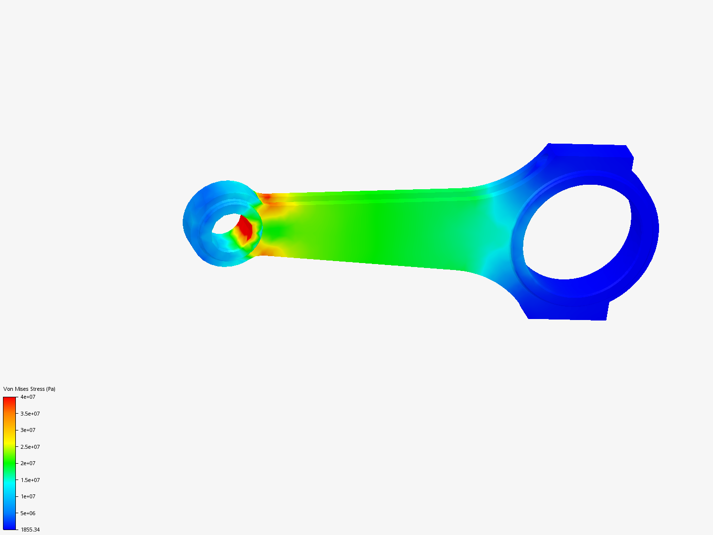 Connecting rod stress analysis image