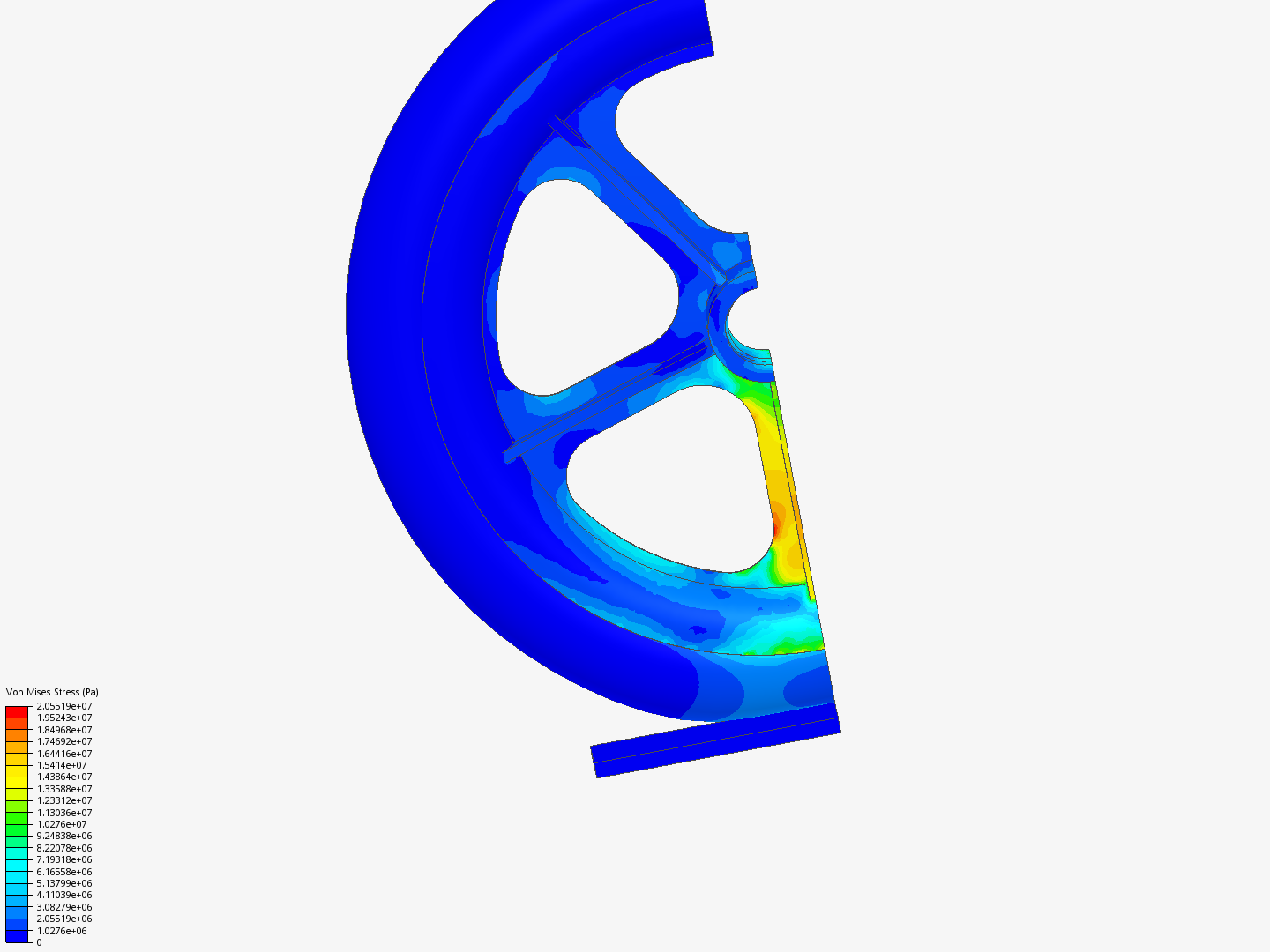 Tutorial: Nonlinear Analysis of a Wheel image