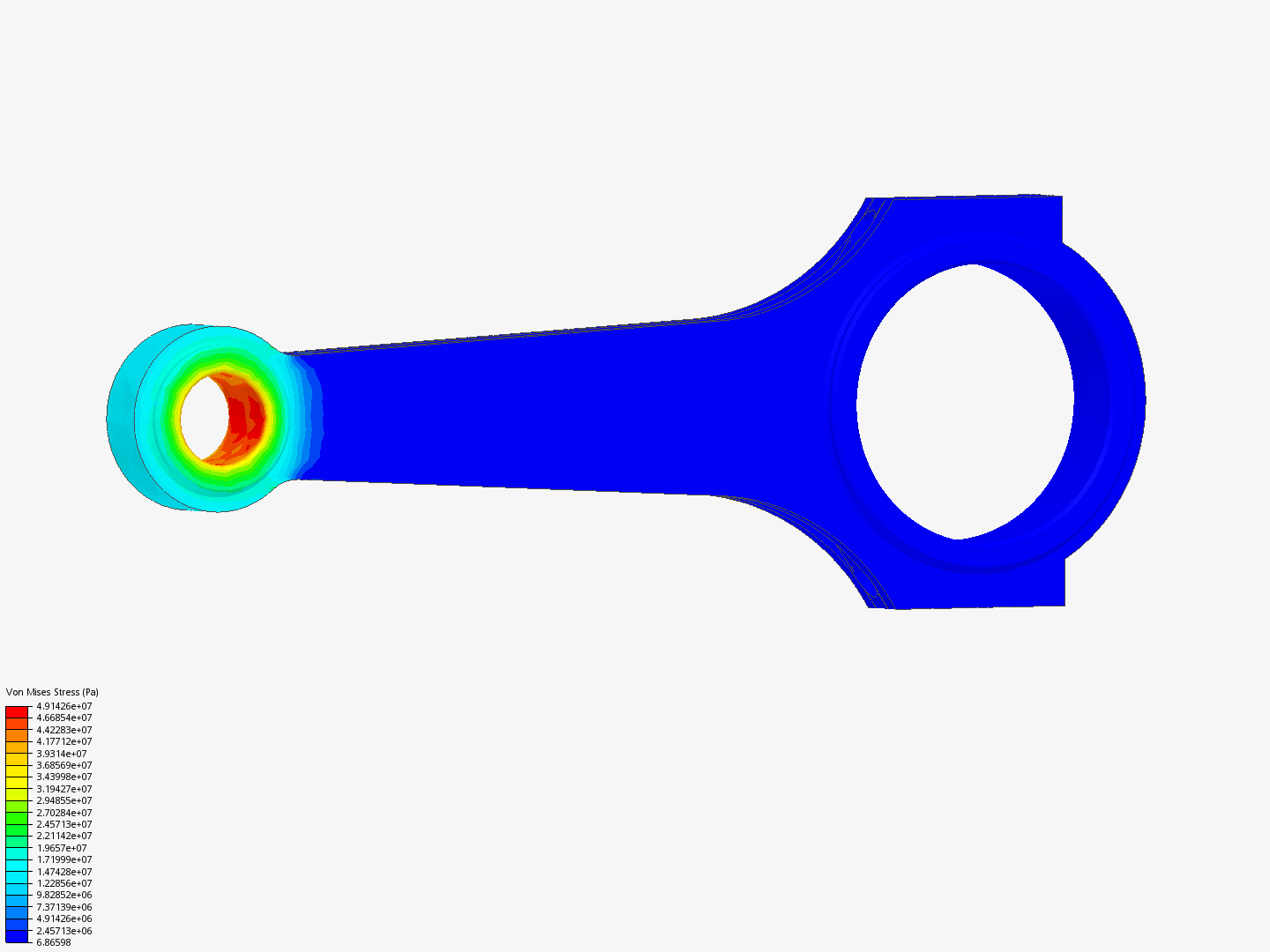 Connecting rod stress analysis image