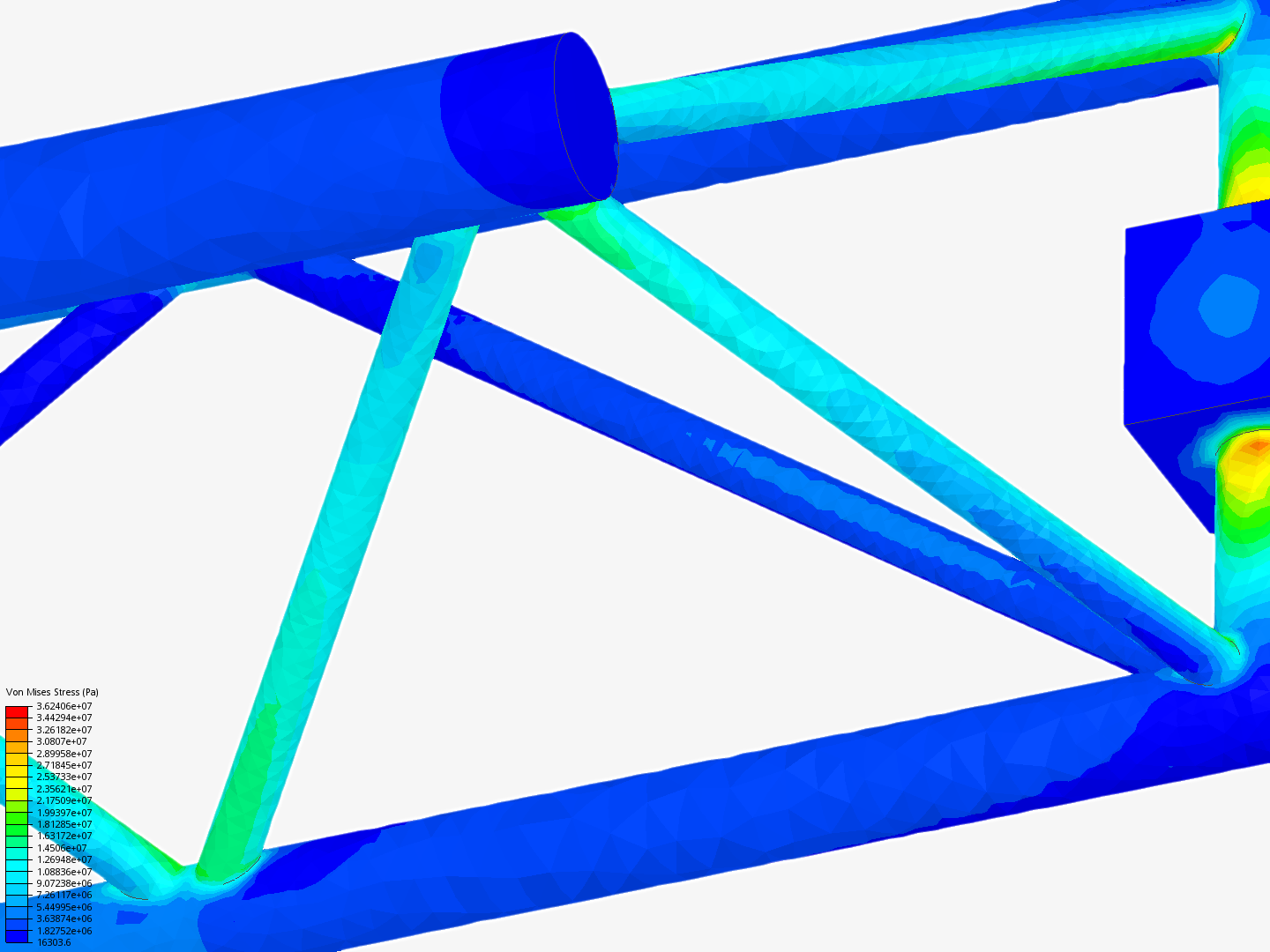 Tutorial - Linear static analysis of a crane image