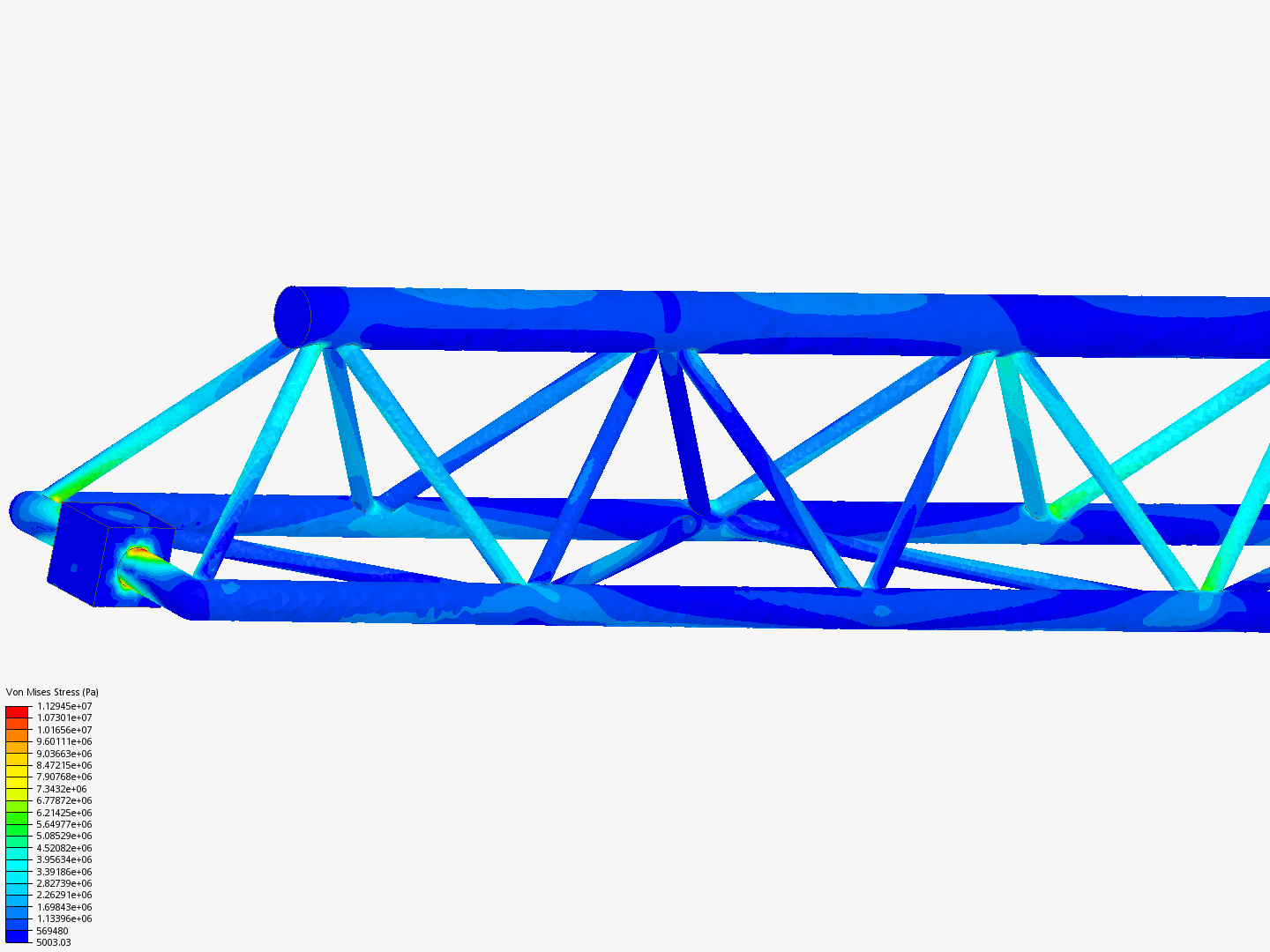 Tutorial - Linear static analysis of a crane image