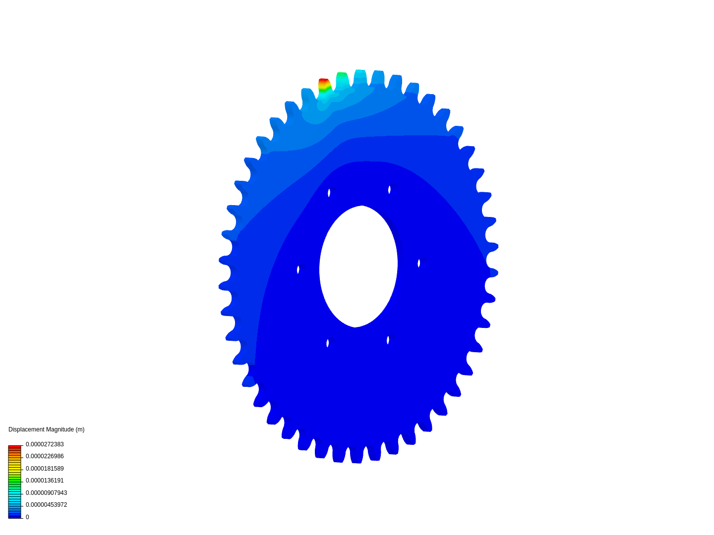 (FSEV) 46 teeth sprocket FEA image