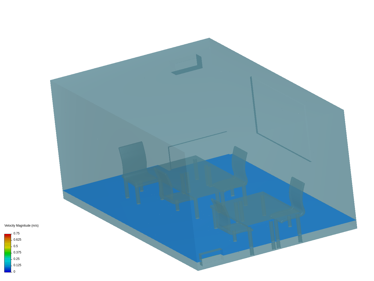 Air-conditioning simulation of an office space image