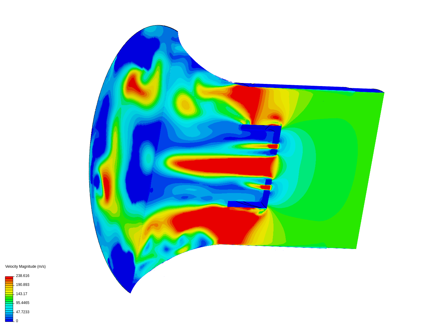 Fan Duct Airflow Simulation (120 m /s Inlet) image