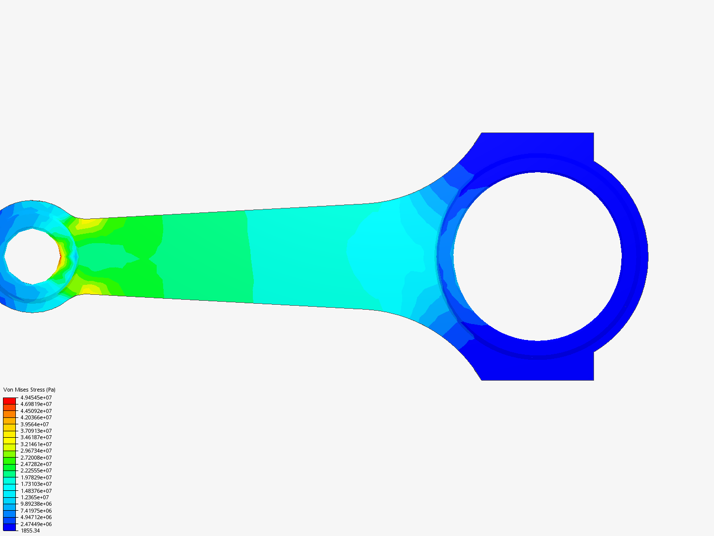 Connecting rod stress analysis image