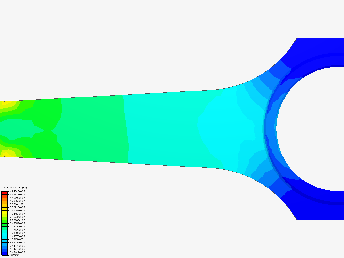 Connecting rod stress analysis image