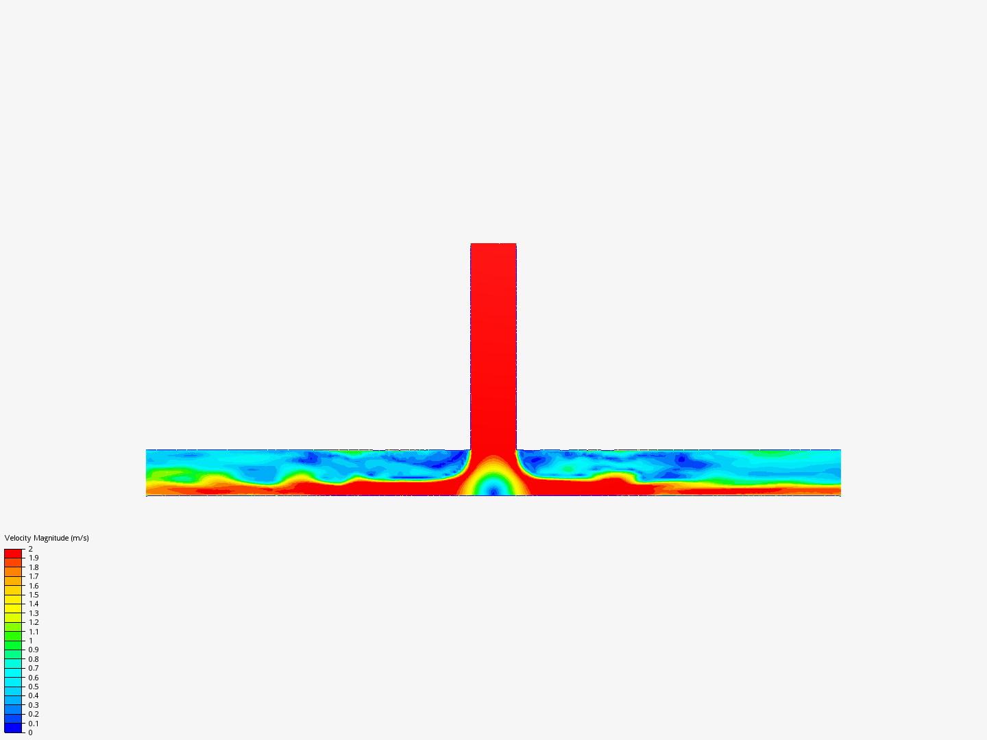 T-junction flow video image