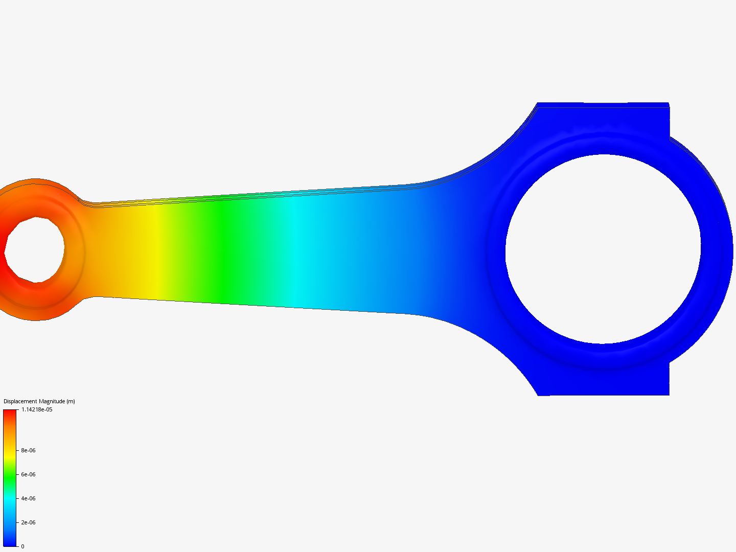 Connecting rod stress analysis image