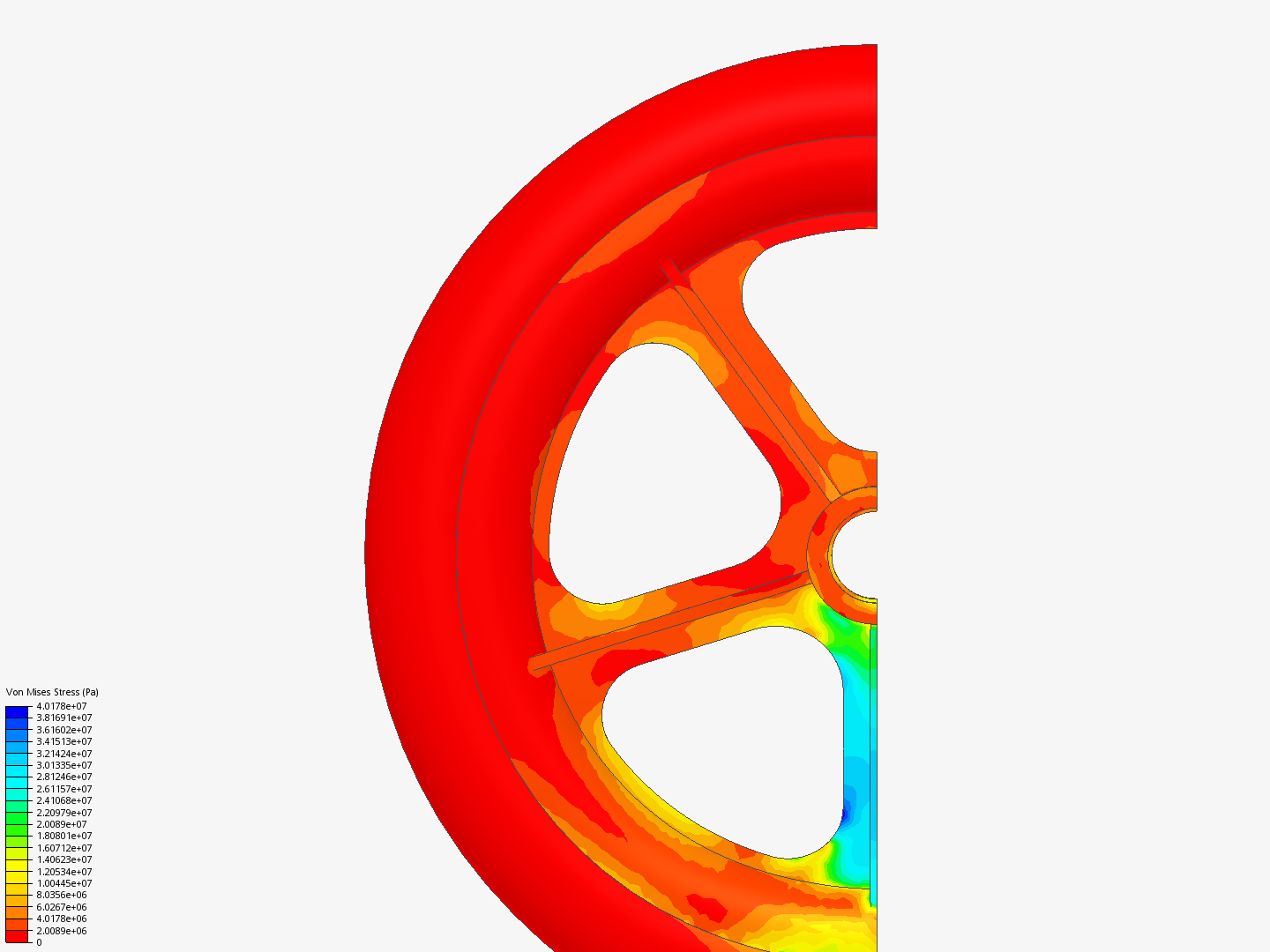 Tutorial: Nonlinear Analysis of a Wheel image