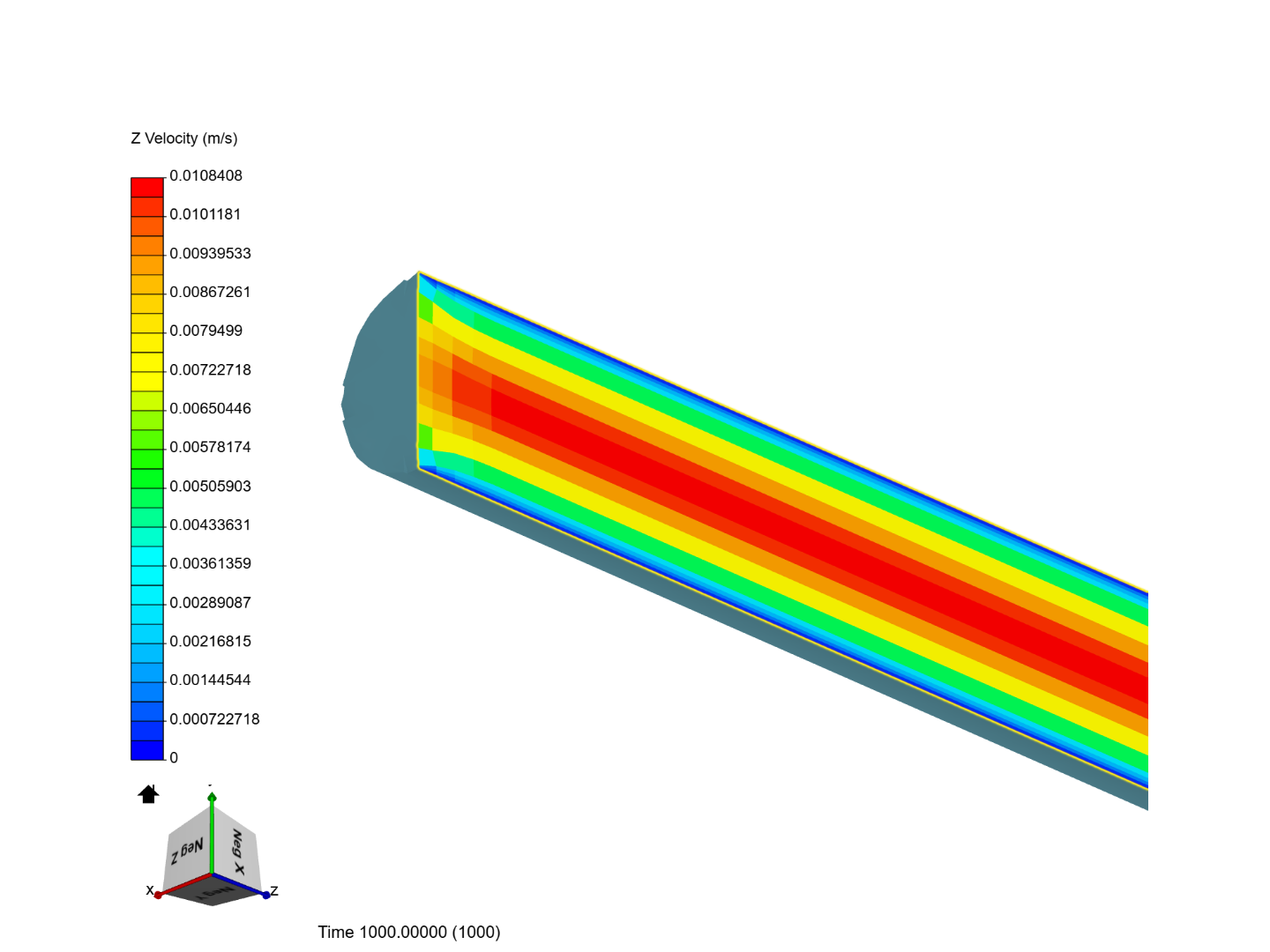 Laminar flow in a pipe image