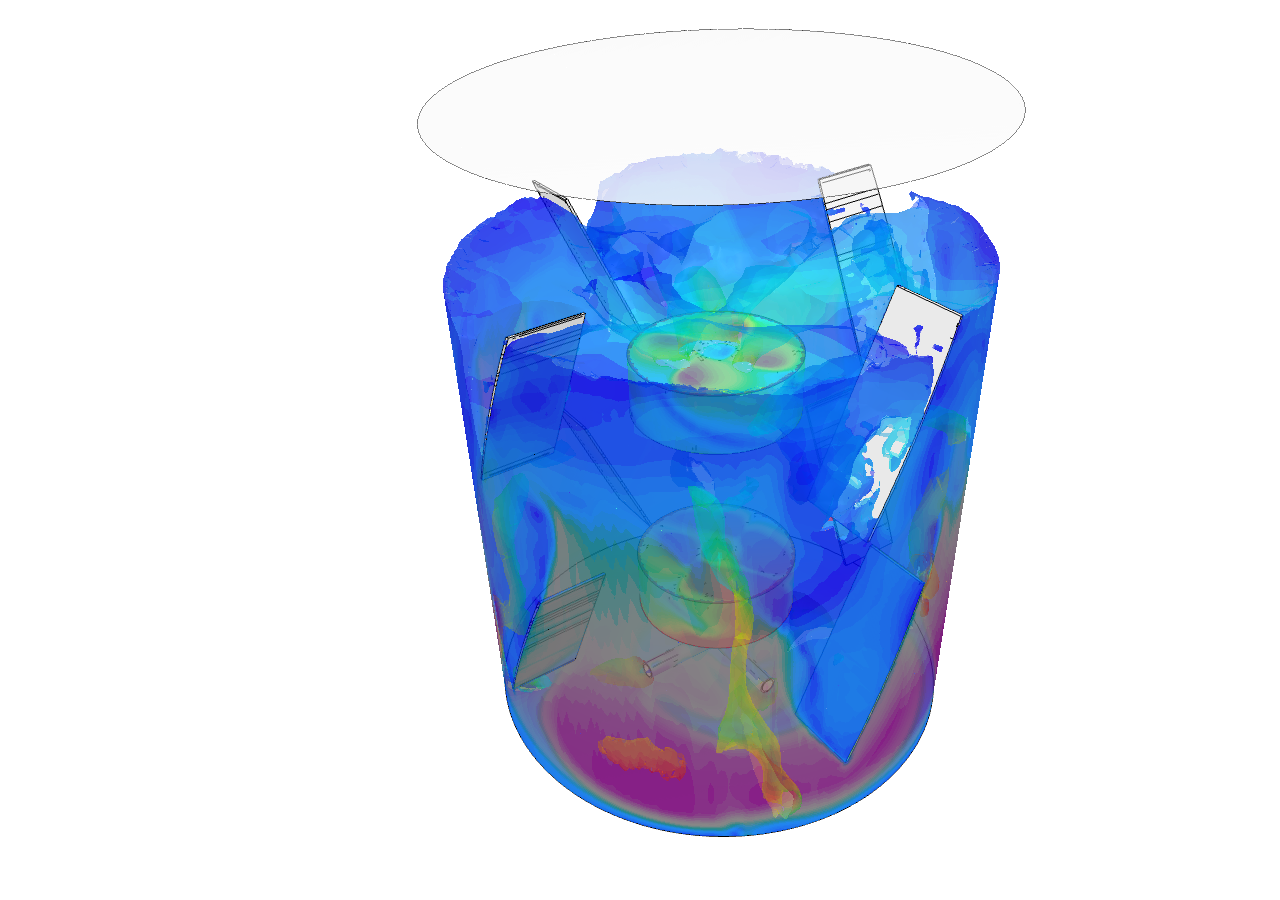 Multiphase mixing- 2 impellers and Sparger image