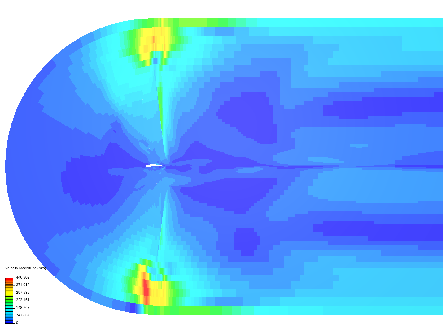 Incompressible airfoil simulation image