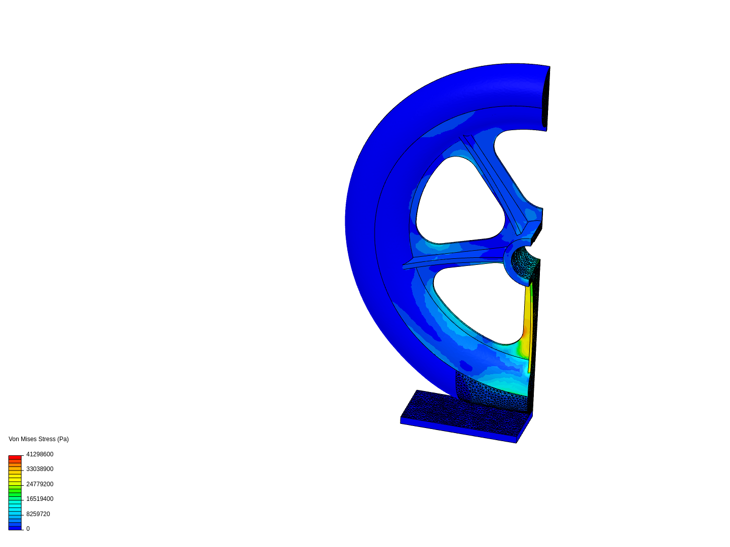 Tutorial: Nonlinear Analysis of a Wheel image