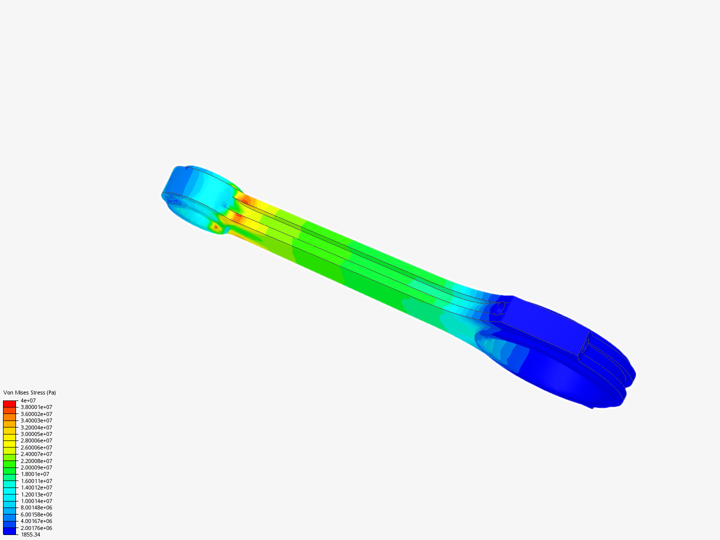 Connecting rod stress analysis image