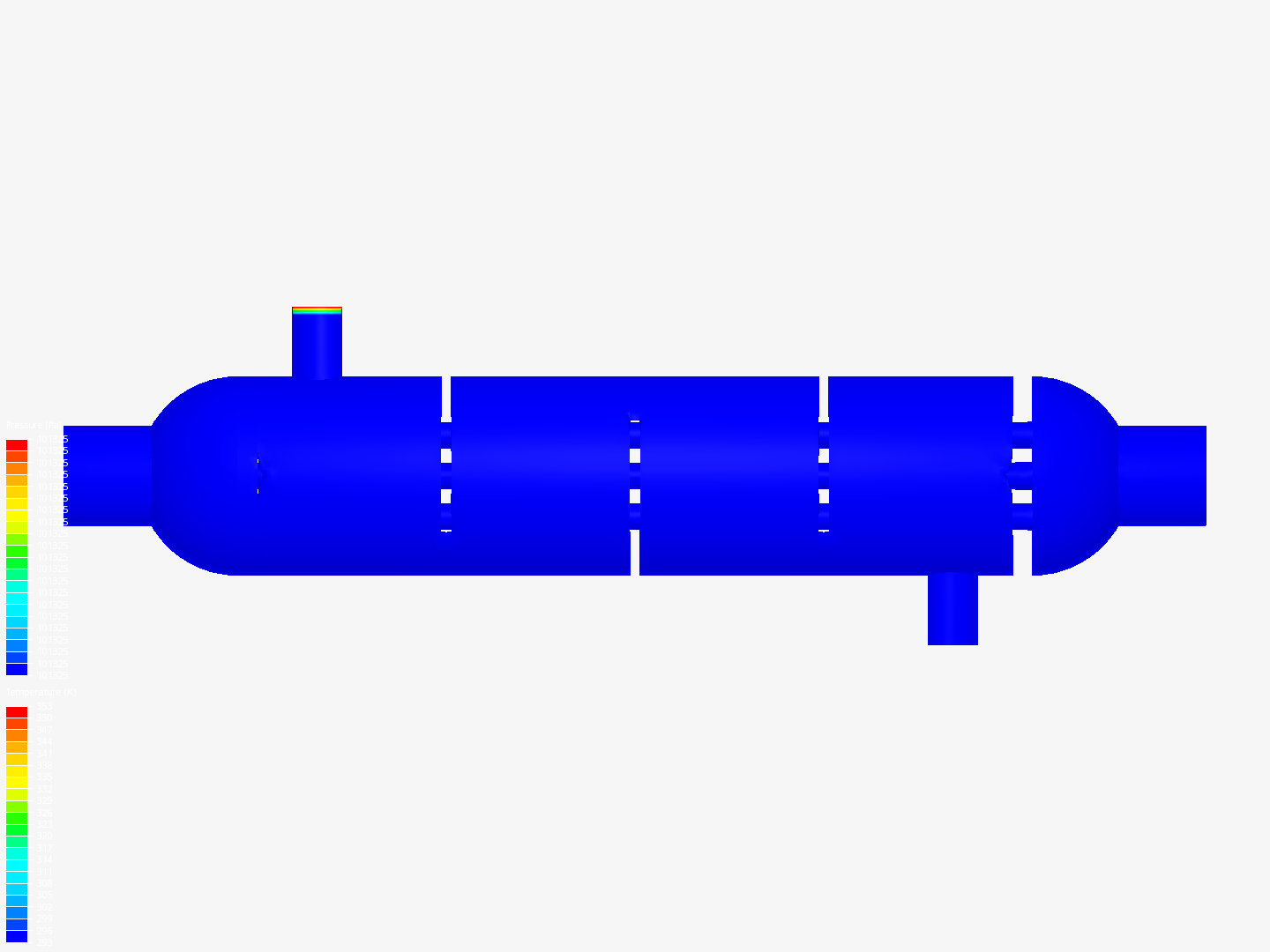 Heat exchanger CHT simulation image