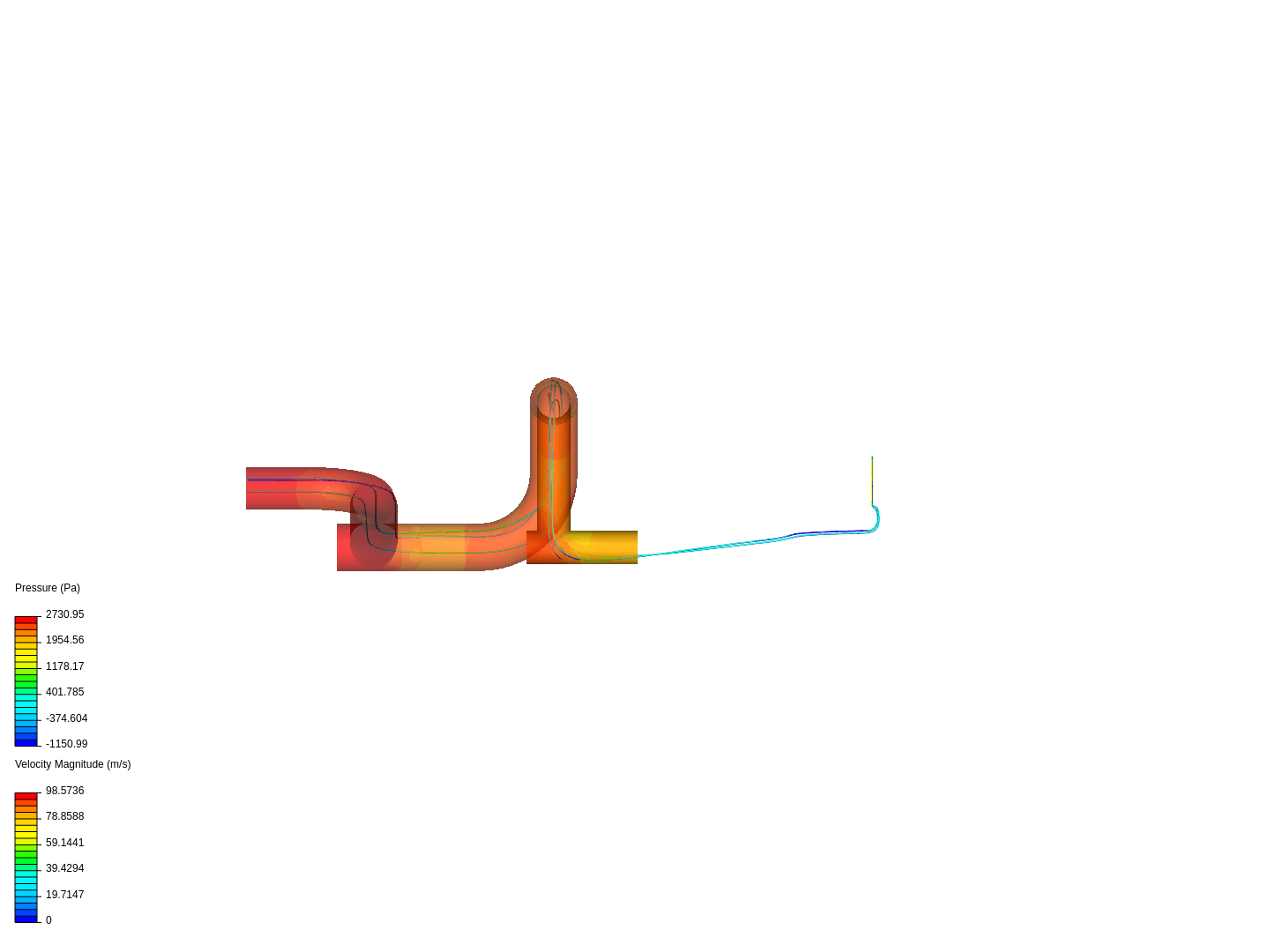 Hot air flow in ducts image