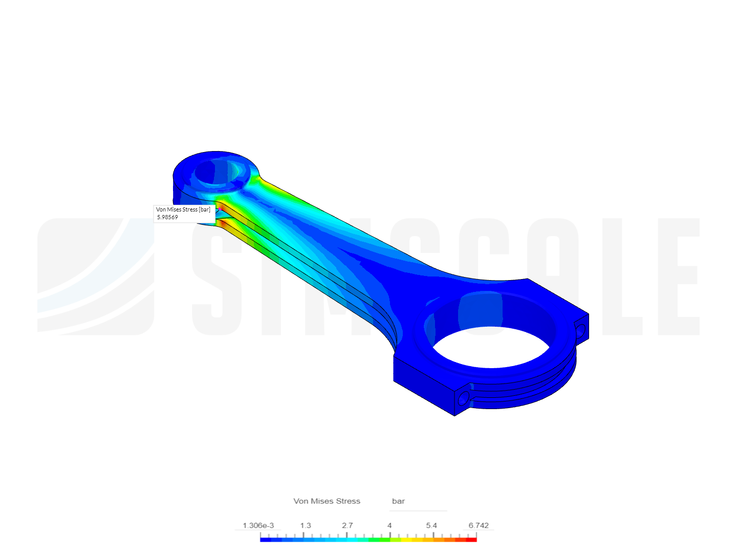 Tutorial 1: Connecting rod stress analysis image